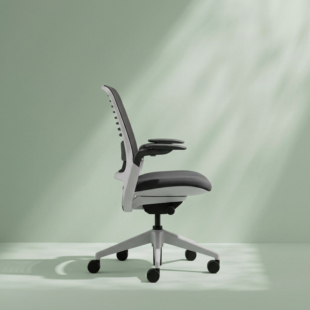 Steelcase chair on green background